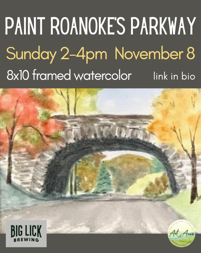 Watercolor Class at Big Lick: Blue Ridge Parkway Bridge